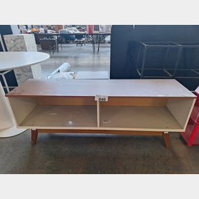 GEORGE MASON - CLASSIC TV STAND WINE CABINET 1.4M - OFF WHITE/BROWN