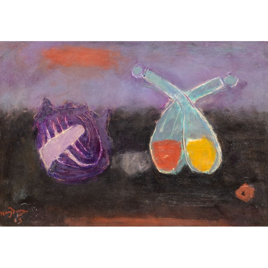 Henryk Hayden | Martwa natura z muszlą i ampułkami, 1963