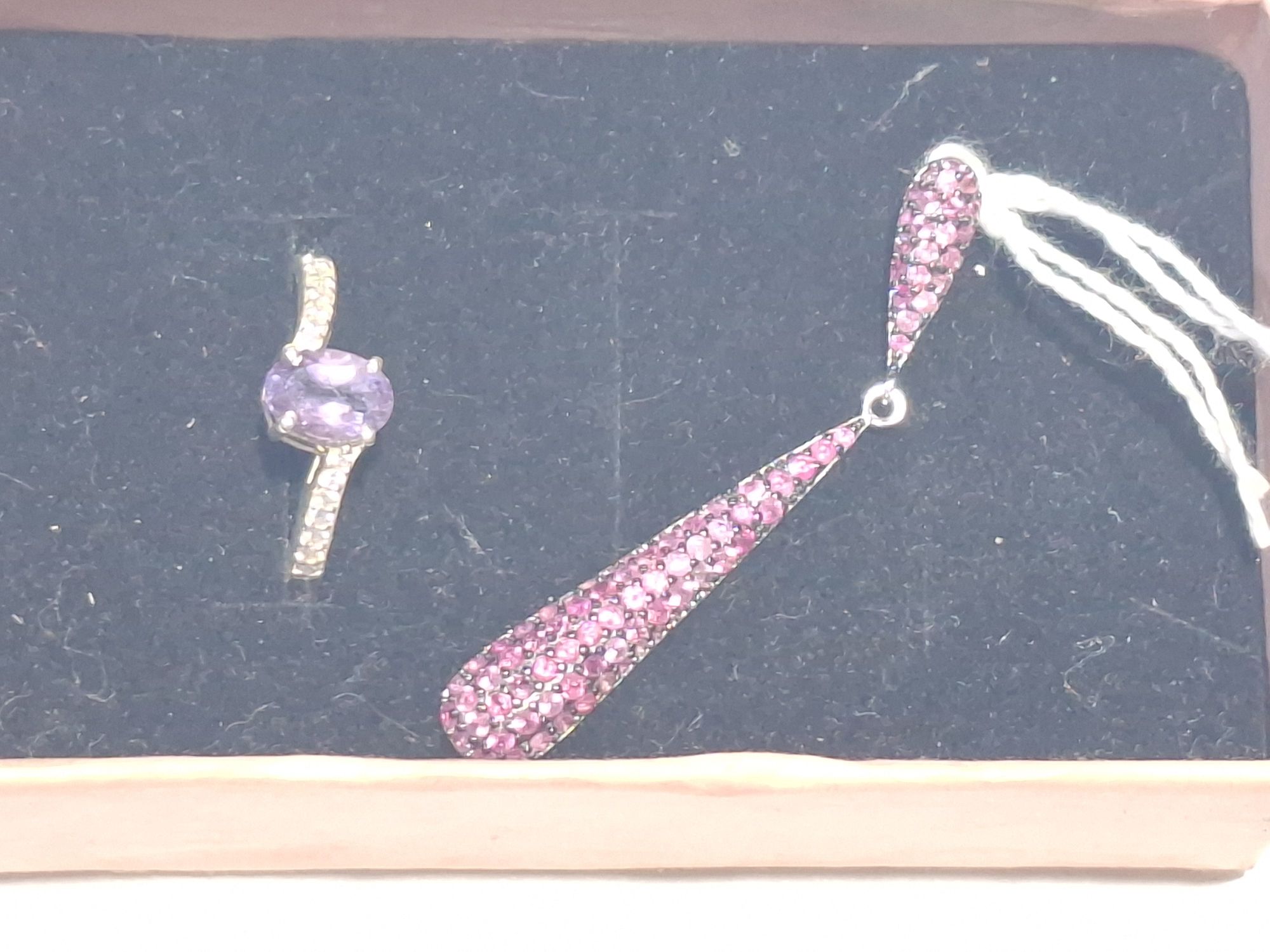 Amethyst 925 Silver Ring And Pendant