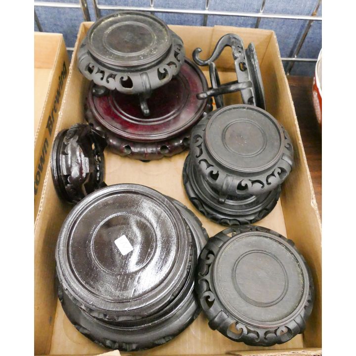 Box Old Asian Wood Stands