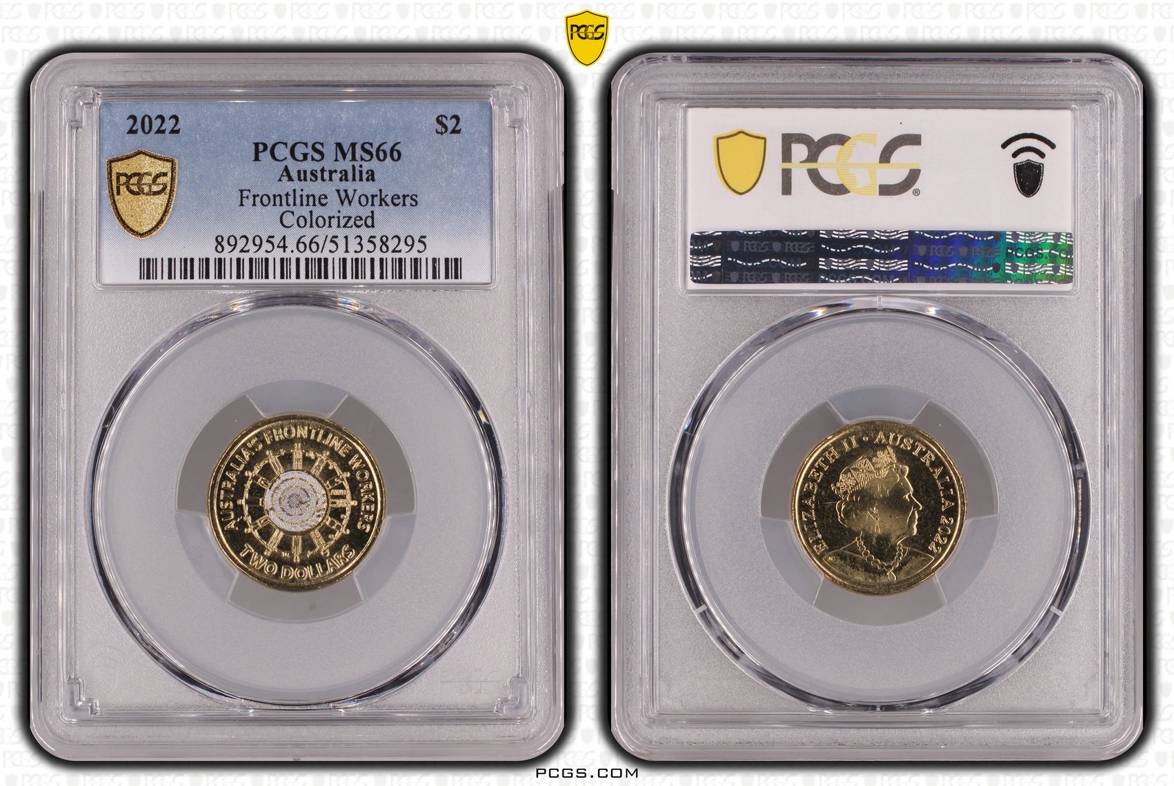 Frontline Workers Colorized, Two Dollar, 2022, PCGS MS66
