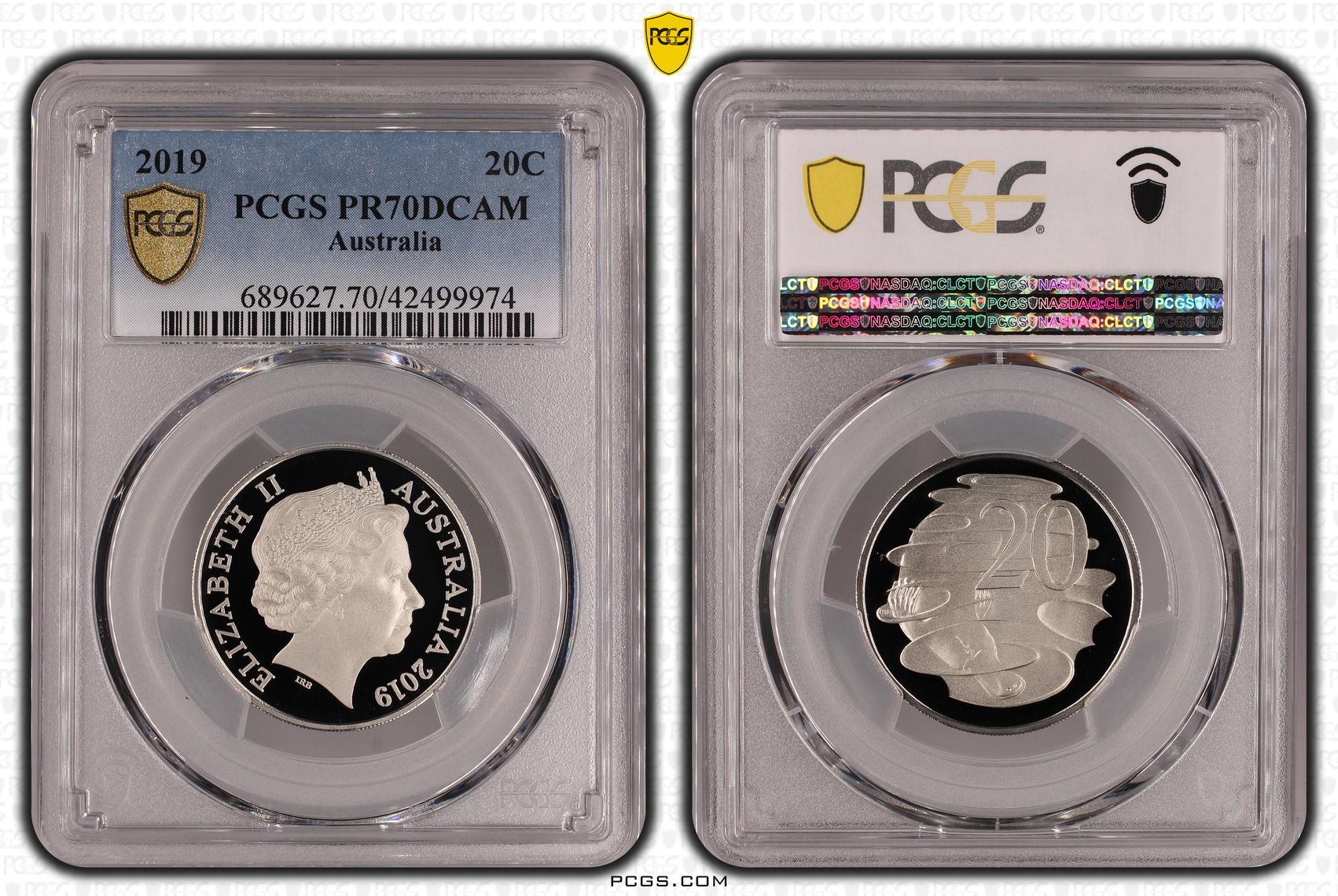 2019 Australia Twenty Cent, 20c PCGS - PR70DCAM POP 50/0 -974