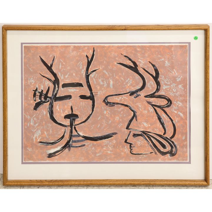 Byron Gardner ''Deer Dancer'' S/N Lithograph Framed 31''x38''