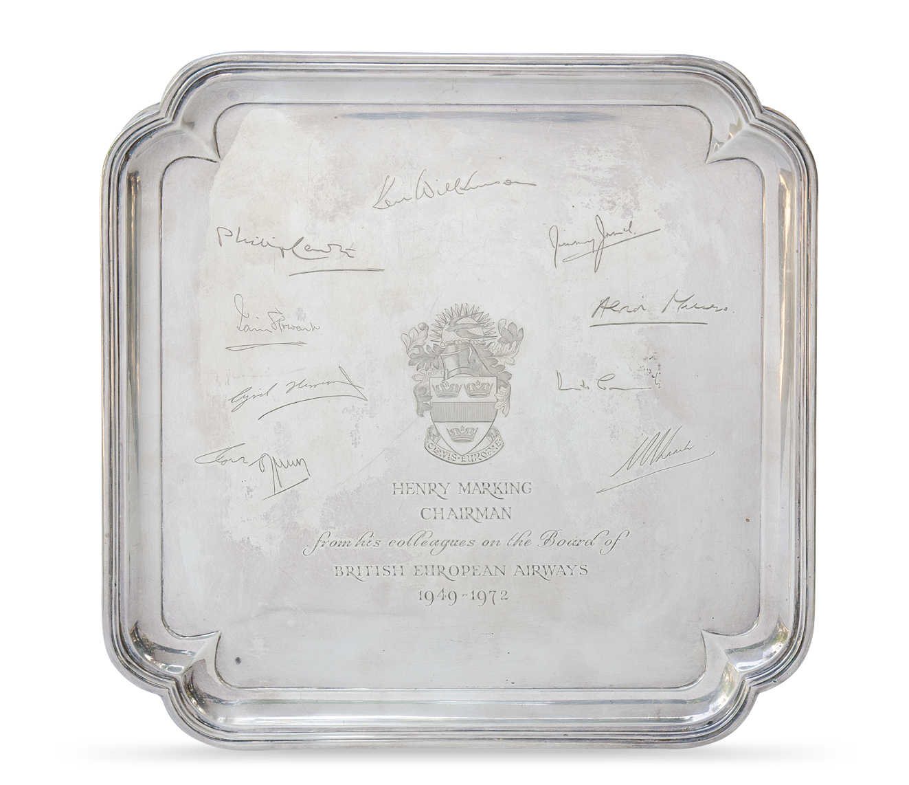 A silver salver