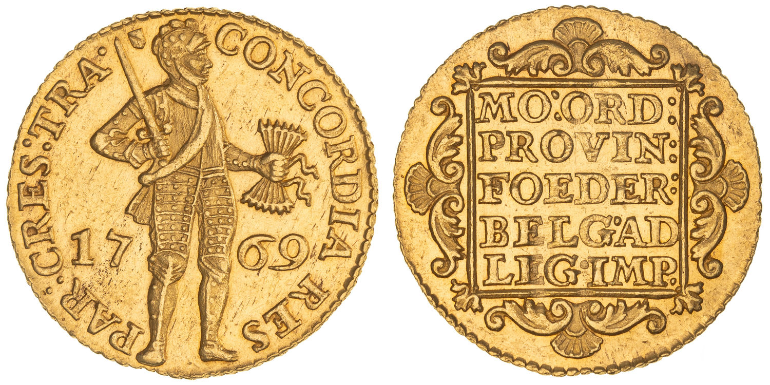 United Netherlands, Utrecht Mint - Gold, Ducat, 1769, UNC