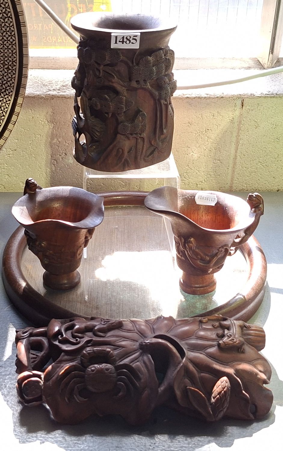 Carved Wooden Chinese Wares