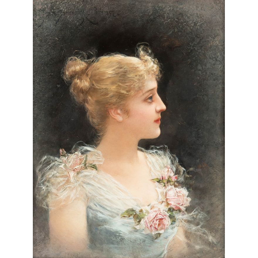 Emile Eisman-Semenowsky | Portret młodej kobiety, 1892 r.