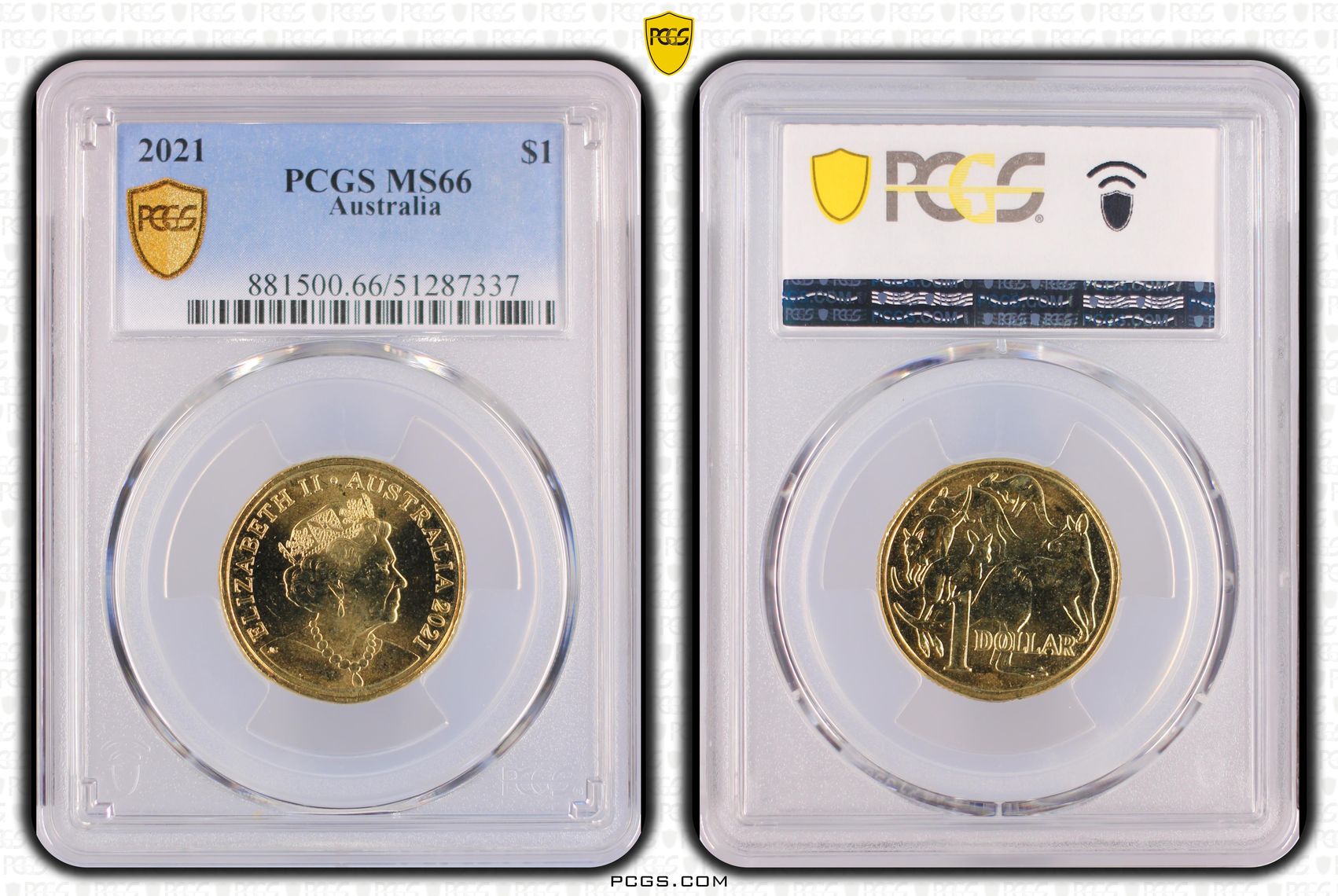 One Dollar, 2021, PCGS MS66