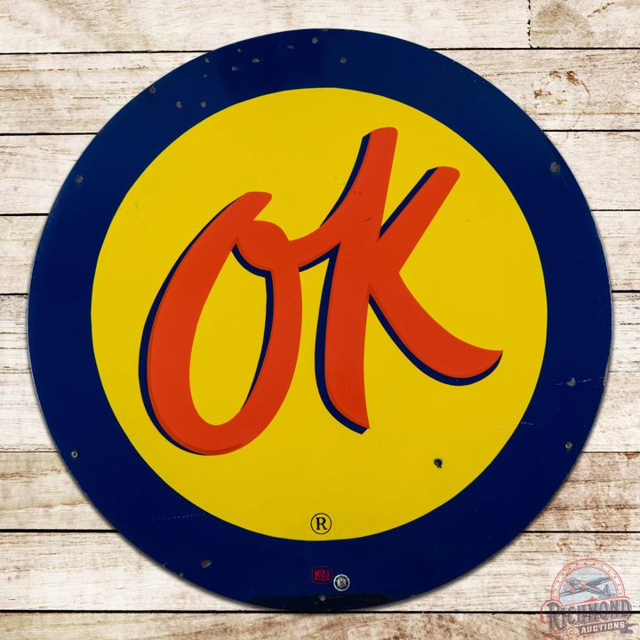 Chevrolet OK 36" Single Sided Porcelain Logo Sign