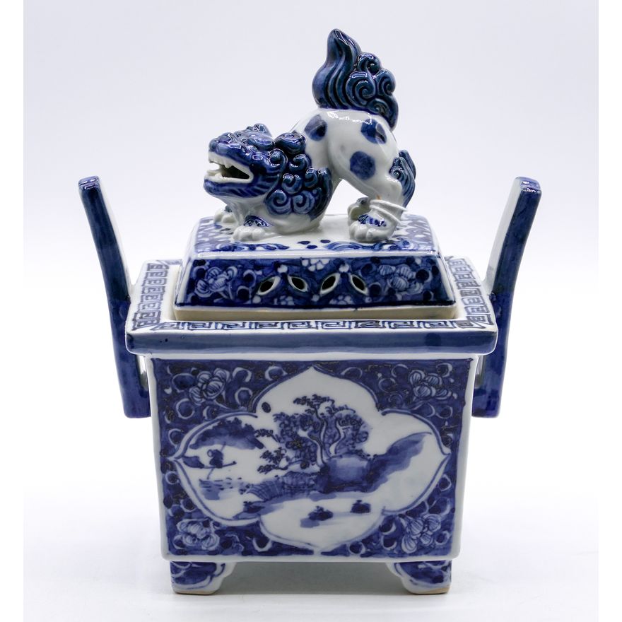 Japanese Arita Porcelain Koro Censer 7.5''