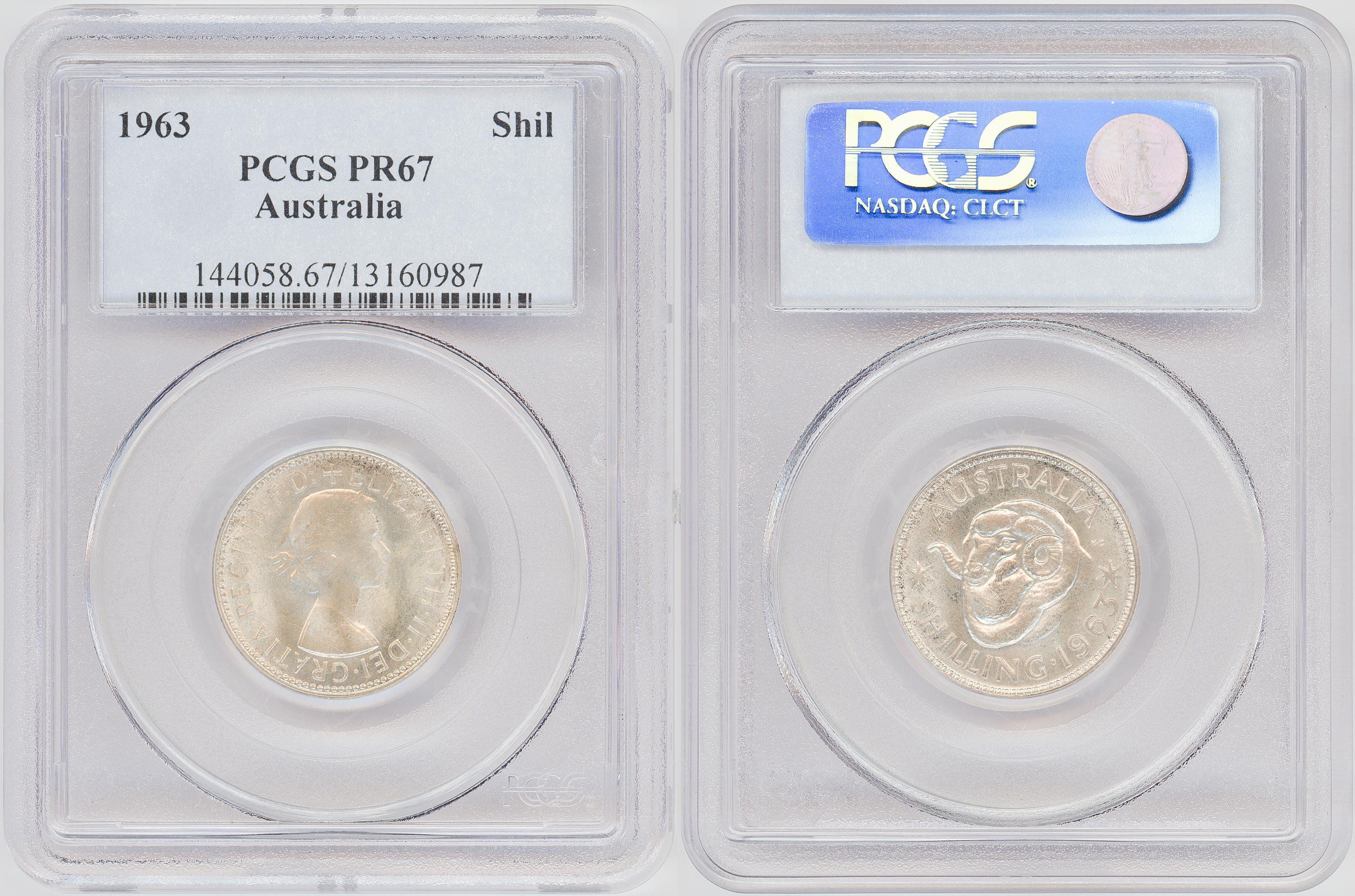 Elizabeth II, Shilling, 1963(m), PCGS PR67