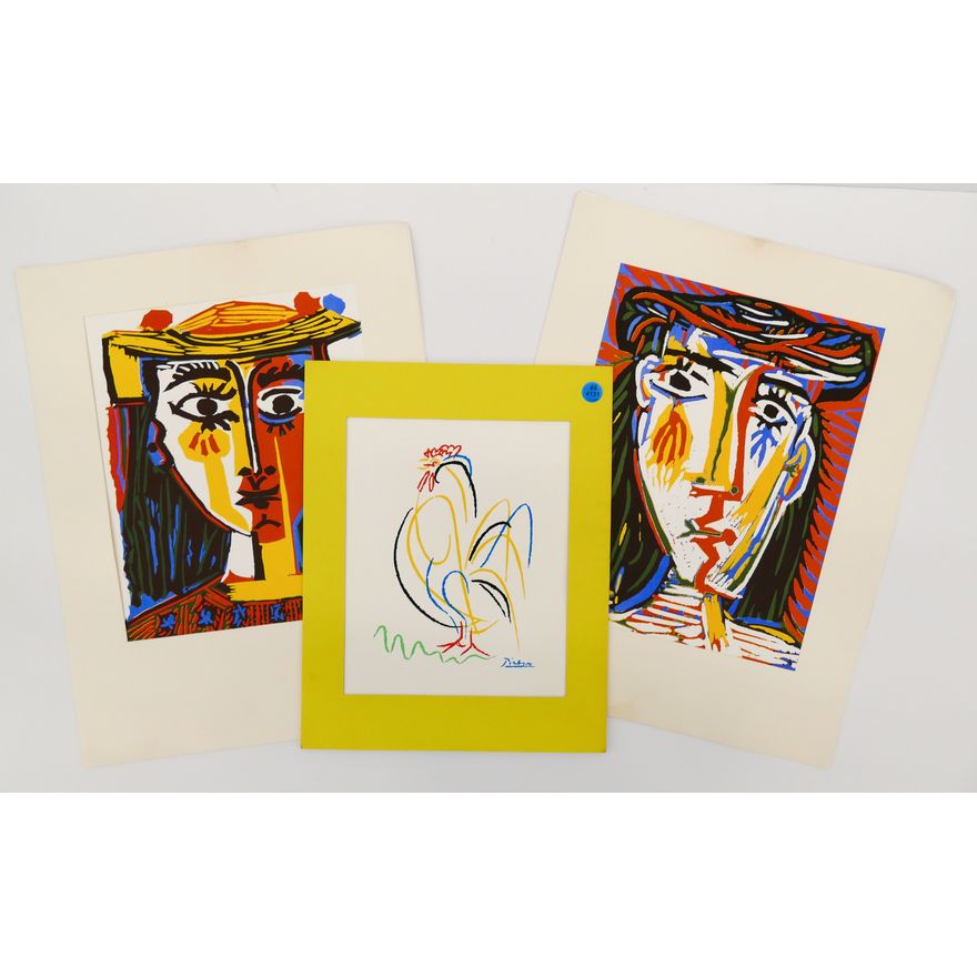 3pc Contemporary Picasso Artwork Prints.