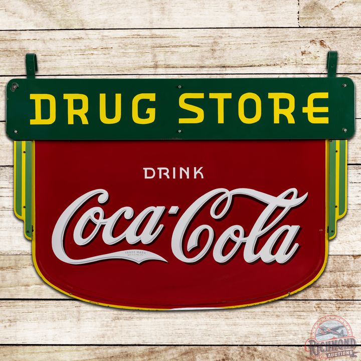 1935 5' Drink Coca Cola "Drug Store" Multi-Piece DSP Sign - 9