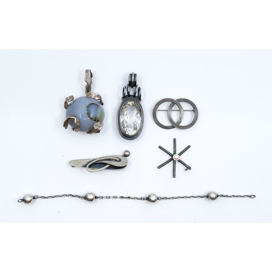 Box Modernist Sterling Jewelry