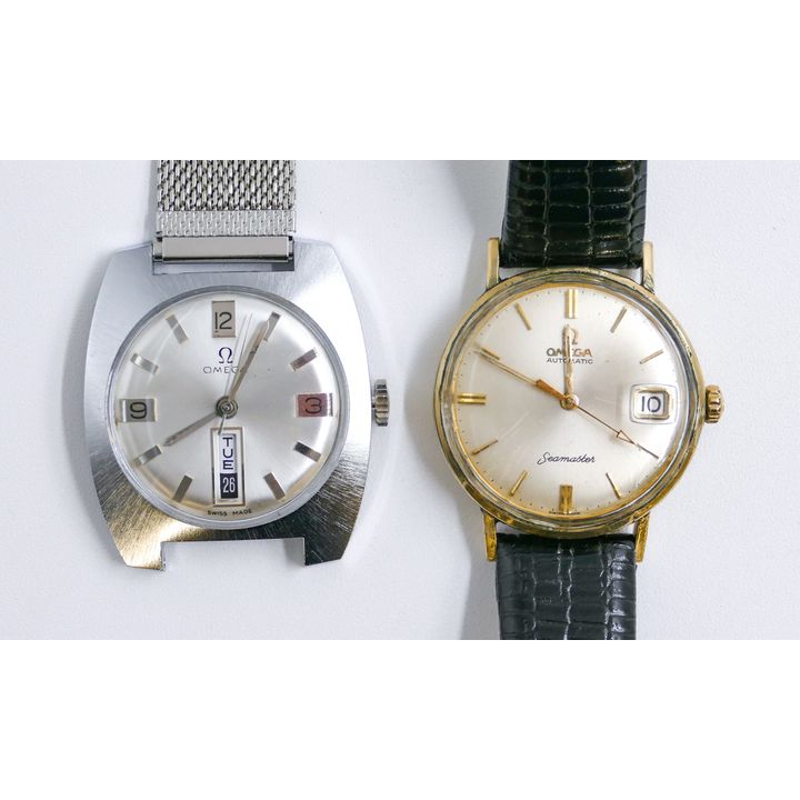 2pc Vintage Men's Omega Wrist Watches