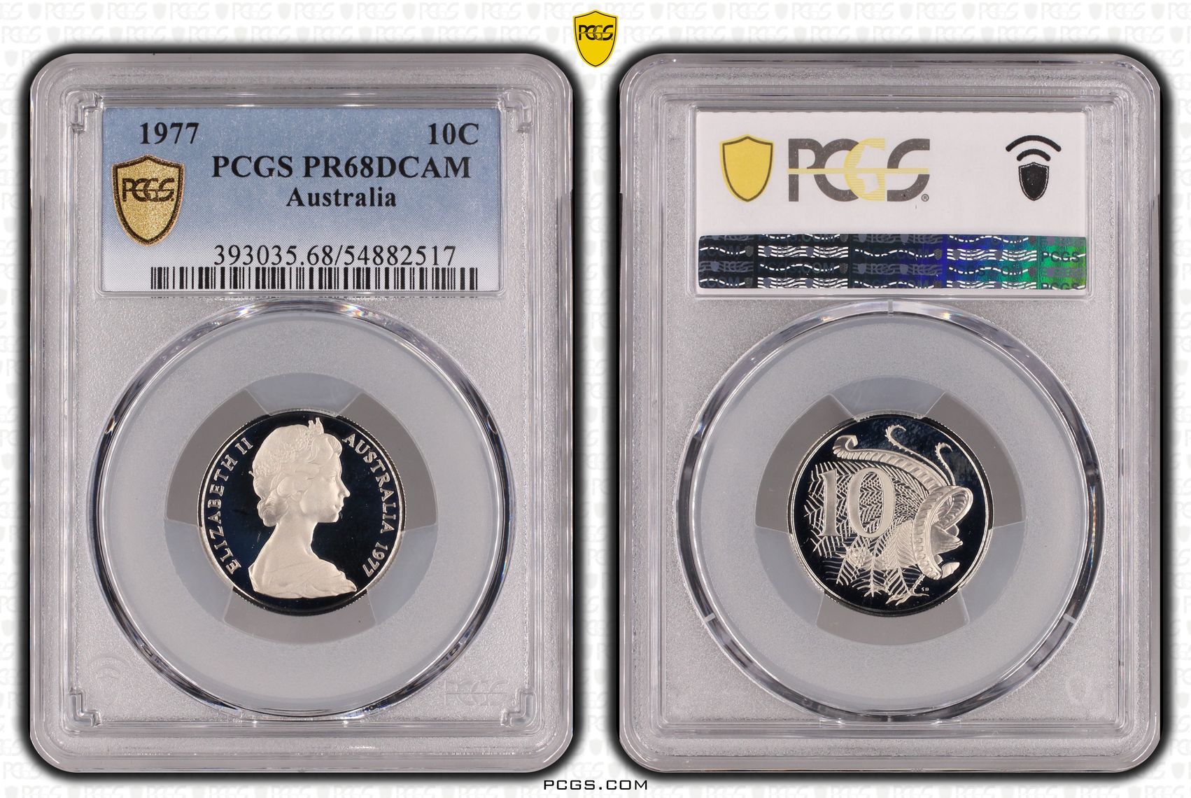 Ten Cent, 1977, Pcgs Pr68dcam