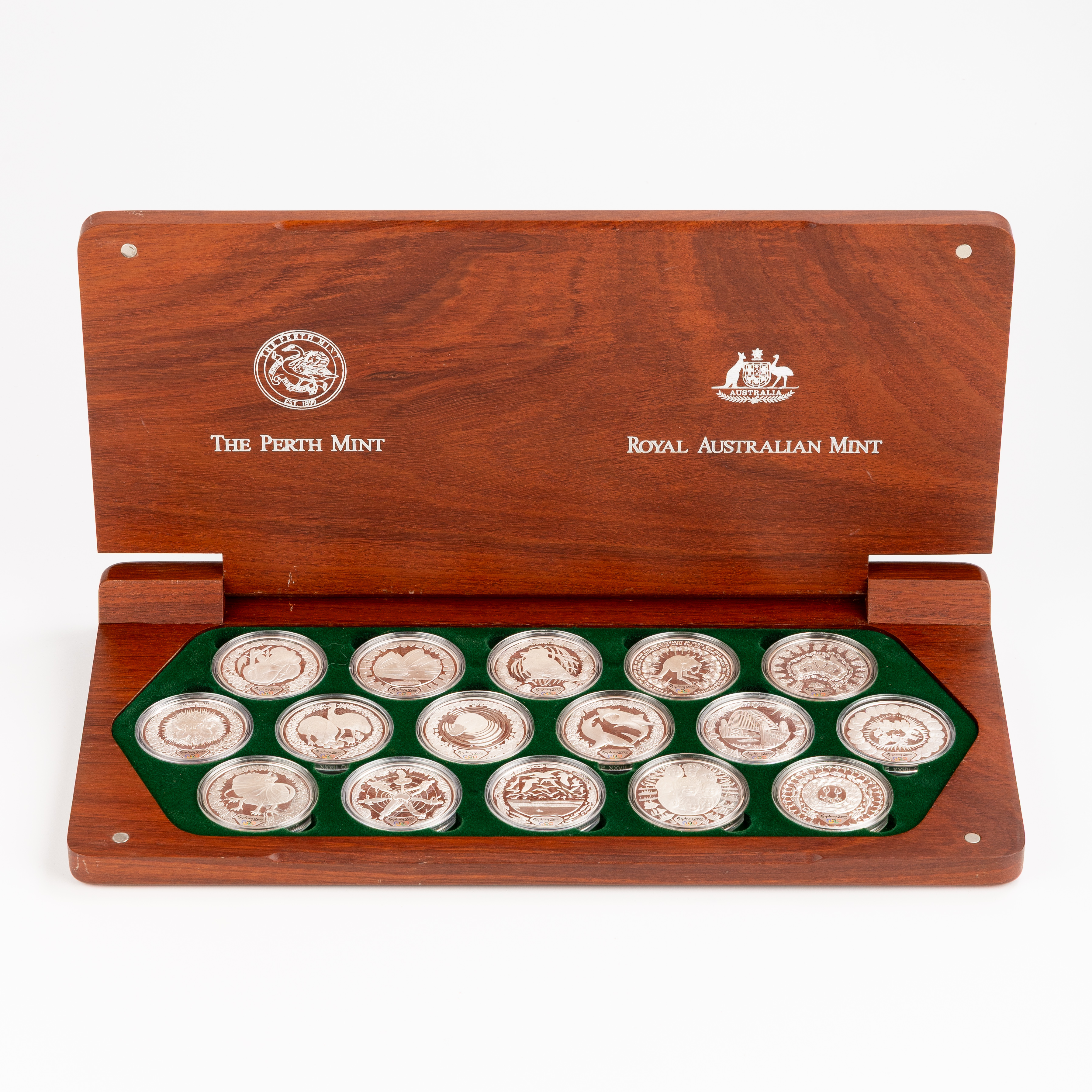 231 · Elizabeth II, Sydney Olympic Games 16 Coin Proof Set, One Dollar, 2000,  FDC