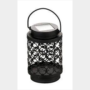 HomeQuip Damask Black Lantern Solar Powered | SJ 51691/7079 B3 (S7)