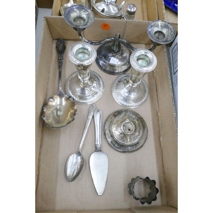 Box Weighted Sterling and Silverplate Etc