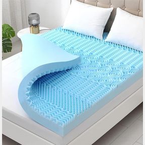 YUGYVOB FULL SIZE MATTRESS TOPPER, COOLING GEL INFUSED MATTRESS TOPPER,7 ZONE EGG CRATE FOAM, CERTIPUR-US CERTIFIED, 2-INCH (54 *
