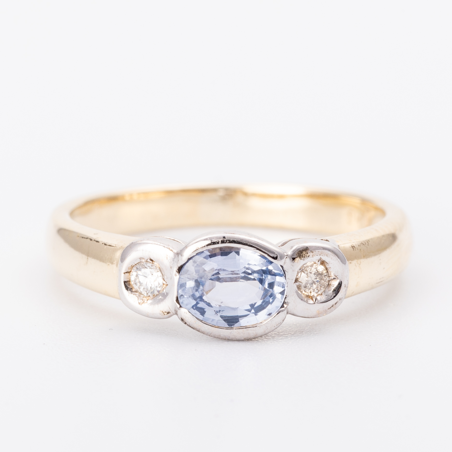 Sapphire & Diamond Ring 9ct Gold