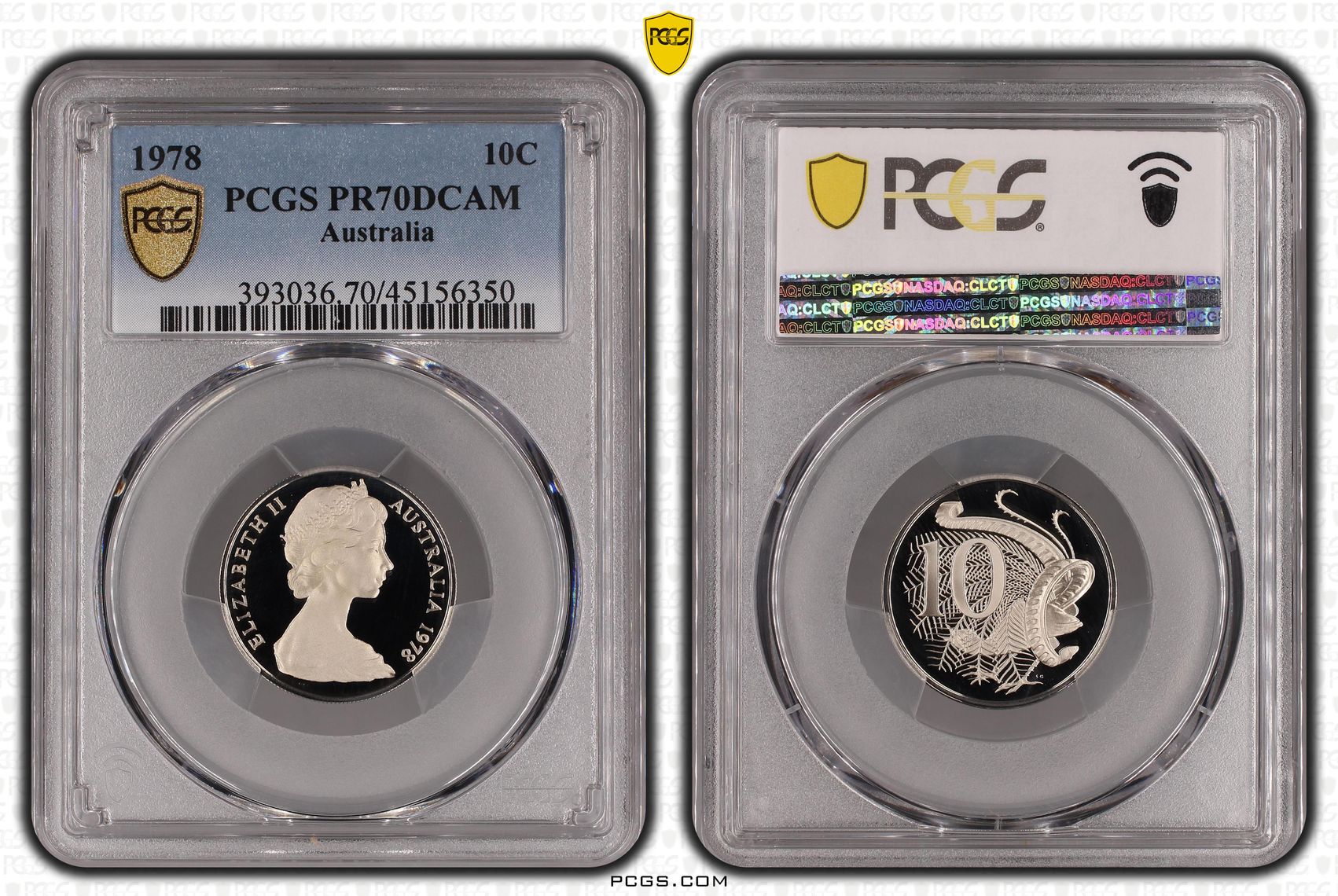 1978 Australia Ten Cent, 10c PCGS - PR70DCAM POP 11/0 -350