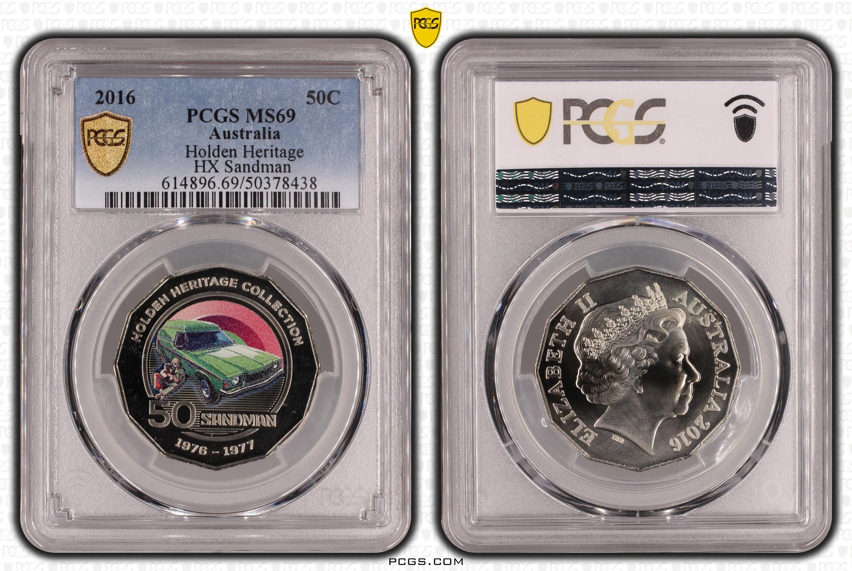 Holden Heritage - HX Sandman, Fifty Cent, 2016, PCGS MS69