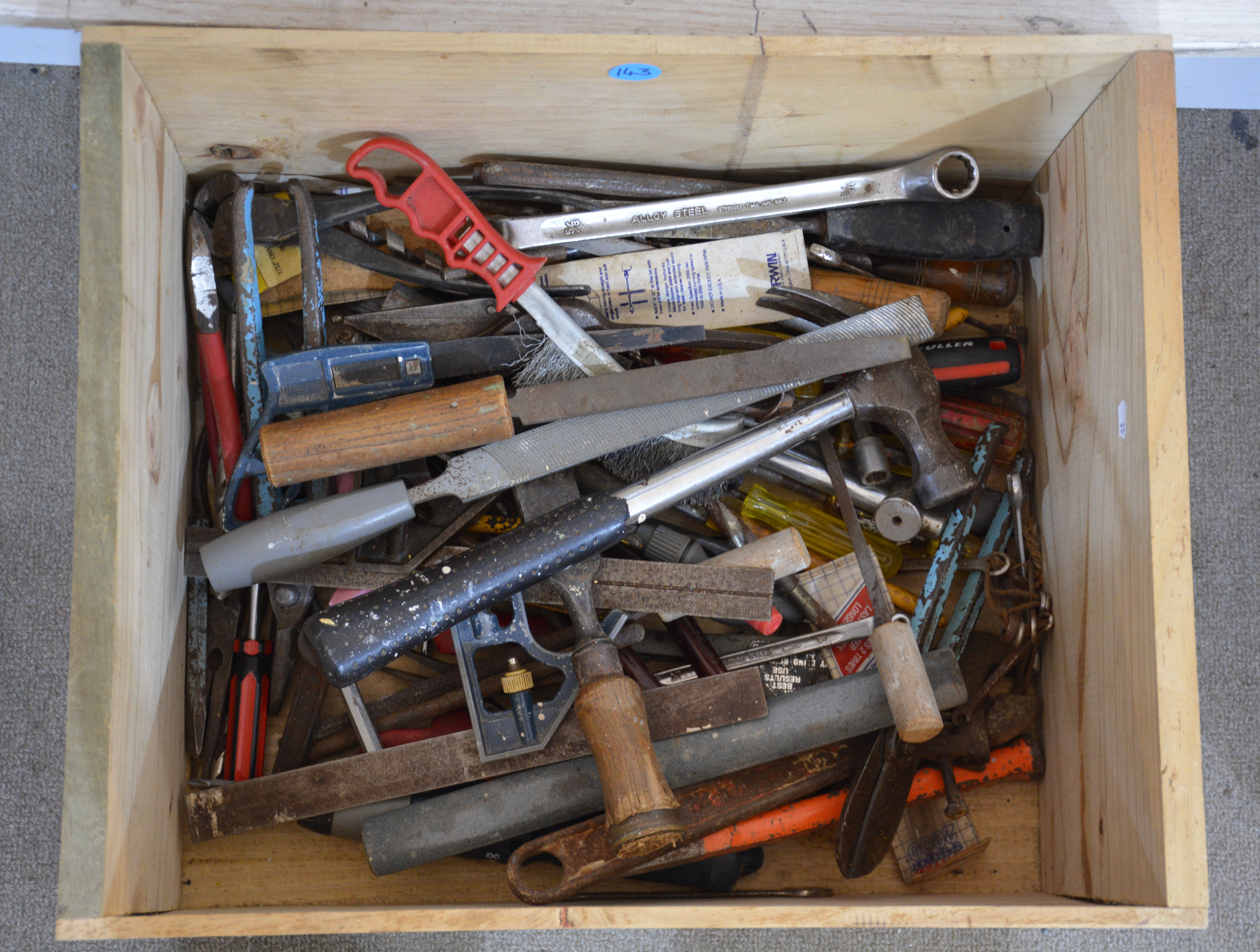 Wooden Box of Tools — NZ auction result