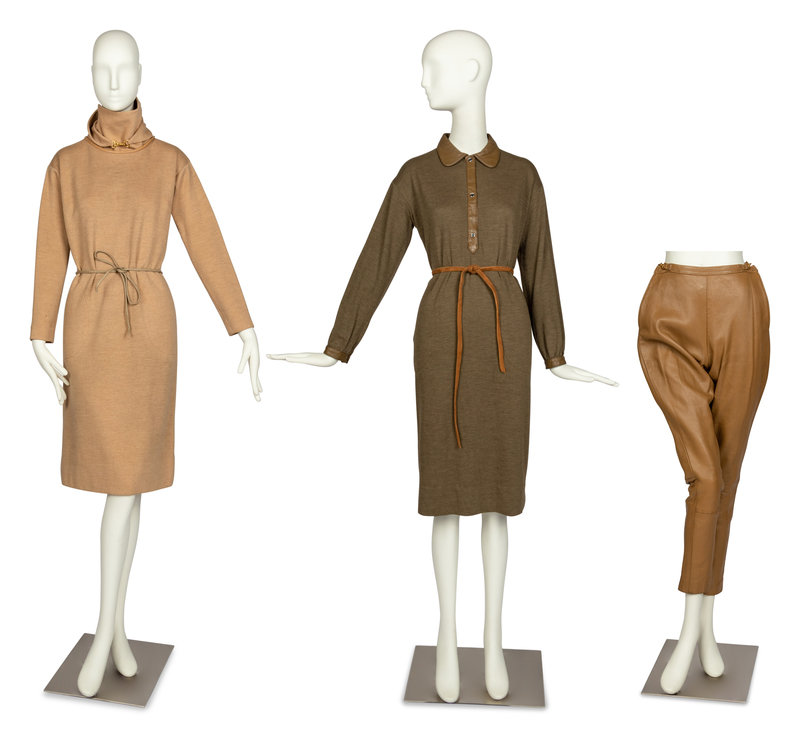 Bonnie Cashin Two Dresses, Belt, Pants, Two Sketches, Pattern, 1960s 