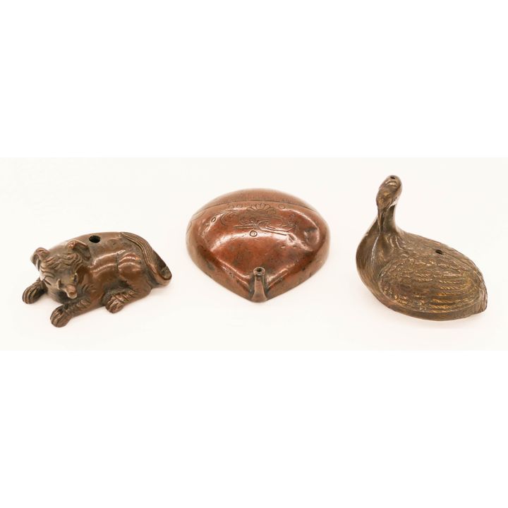 3pc Japanese 19th Cent. Bronze Suiteki Water Droppers
