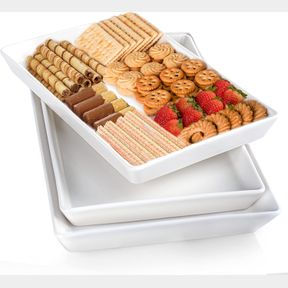 DELLING LARGE SERVING PLATTER 3 SETS 16/14/12INCH LARGE SERVING TRAY