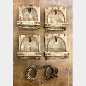 Antique Set of Horse Snow Shoes And Hobbles