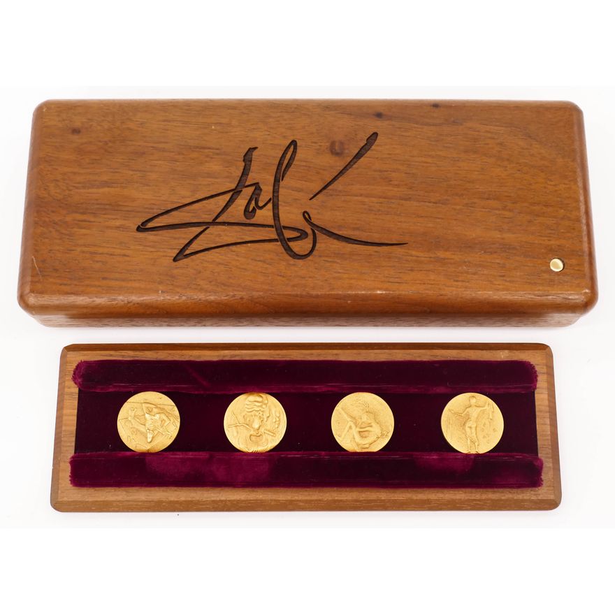 Salvador Dali ''Four Seasons'' 18k Gold Medal Set