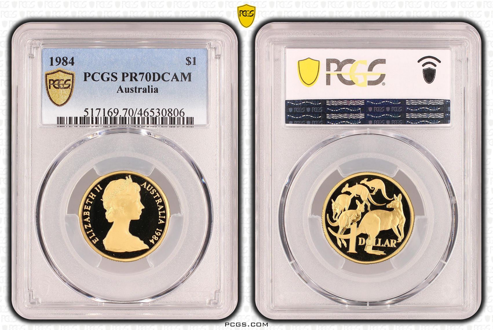 Elizabeth II, POP 24/0, One Dollar, 1984, PCGS PR 70DCAM