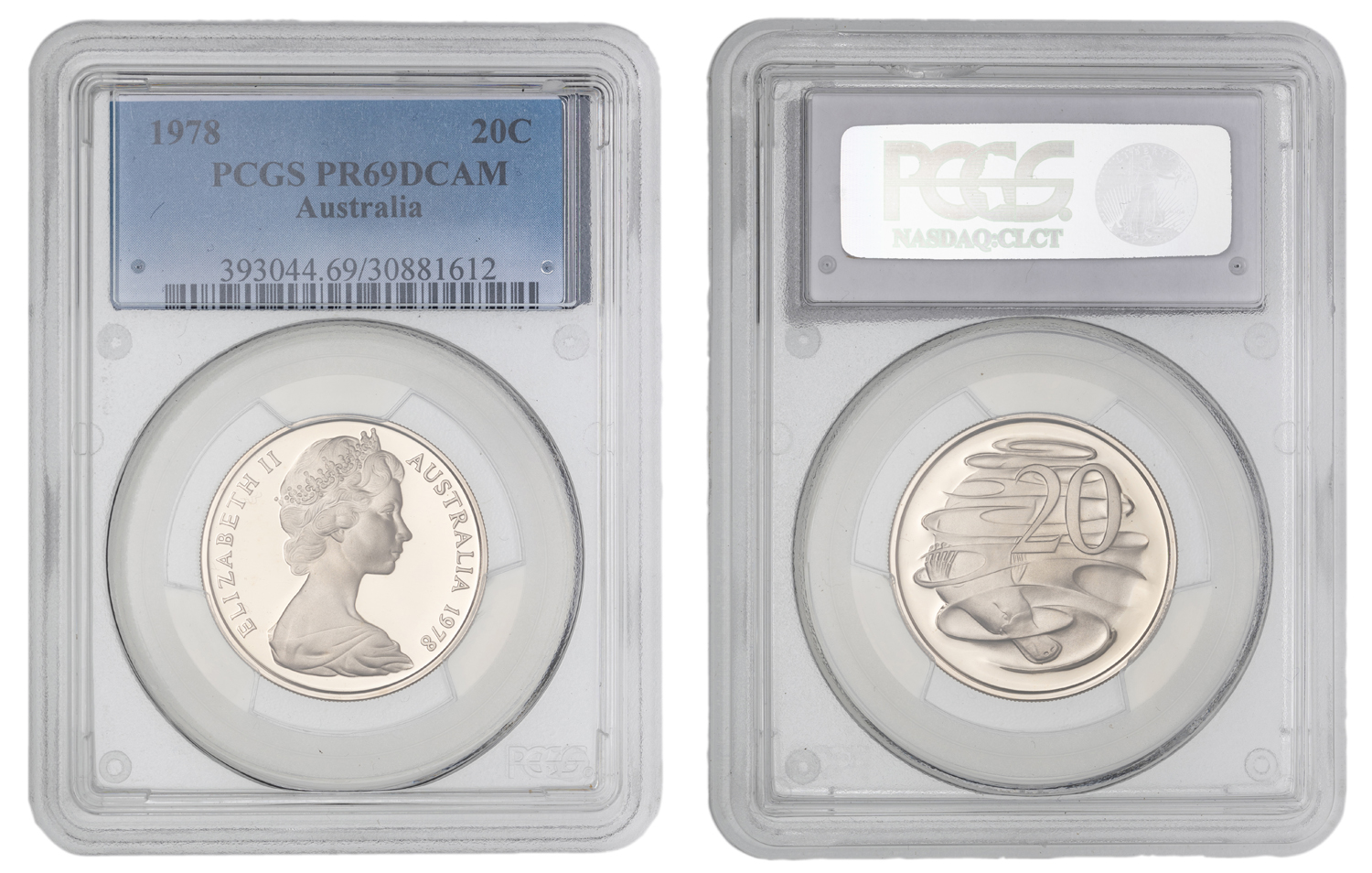 Elizabeth II, Twenty Cent, 1978, PCGS PR69DCAM