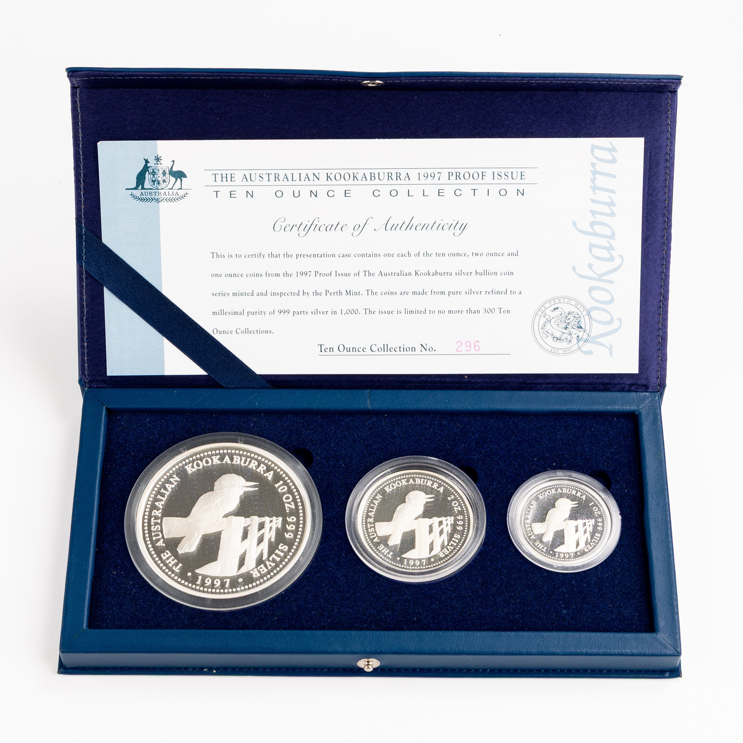 Elizabeth II, Kookaburra 10oz Proof Collection, 1997, FDC