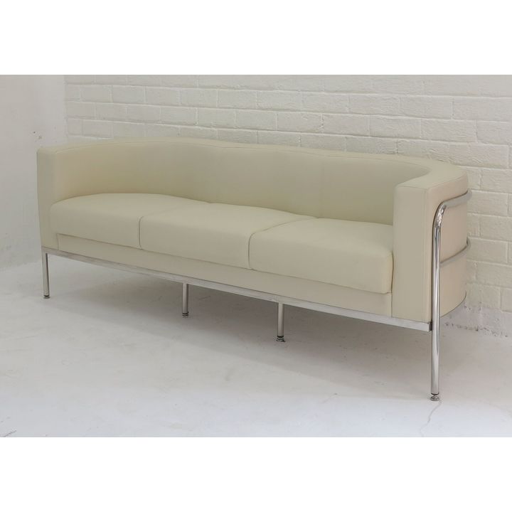 FAUX LEATHER UPHOLSTERED  SETTEE