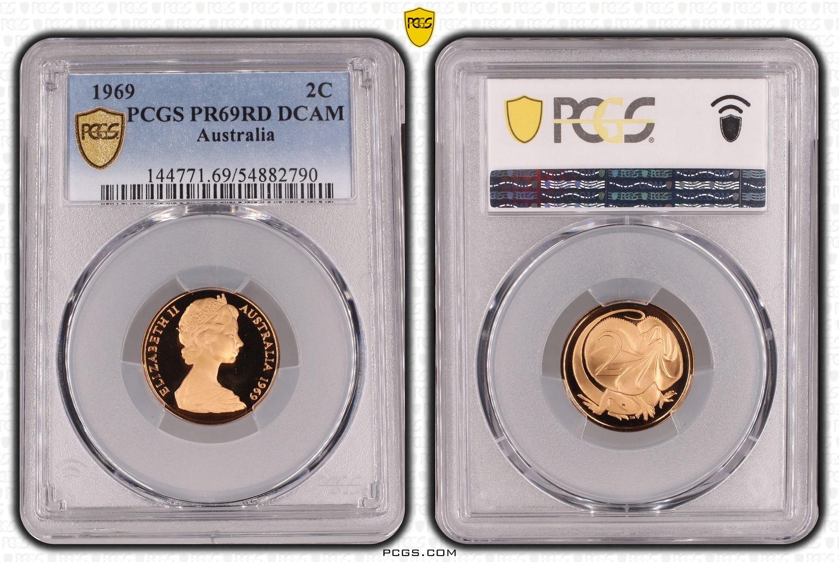 Two Cent, 1969, Pcgs Pr69dcam