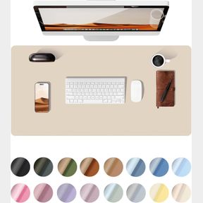 23.6" X 13.8" YSAGI LEATHER DESK PAD PROTECTOR, OFFICE DESK MAT, LARGE MOUSE PAD, NON-SLIP PU LEATHER DESK BLOTTER, LAPTOP DESK PA