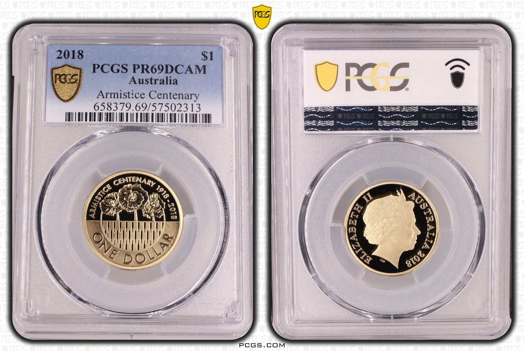 Armistice Centenary, One Dollar, 2018, PR69DCAM