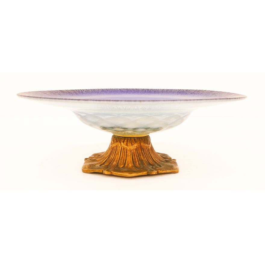 L.C. Tiffany Furnaces Bronze Base Centerpiece Bowl