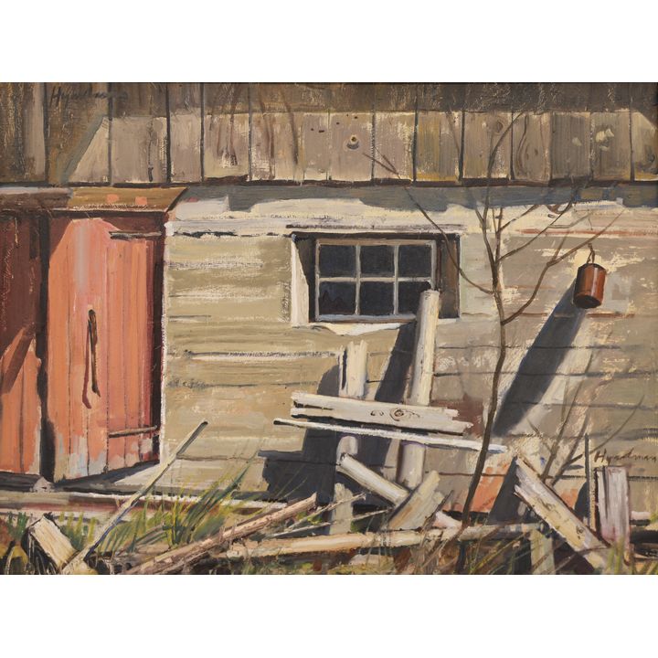 Robert Hyndman ''This Old Barn'' Oil