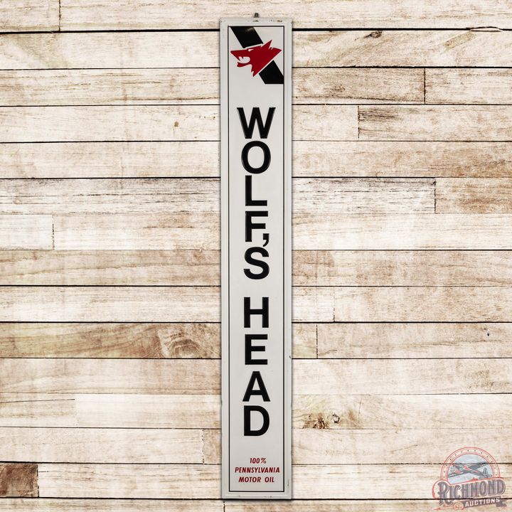 Wolf's Head 100% Pennsylvania Motor Oil SST Sign