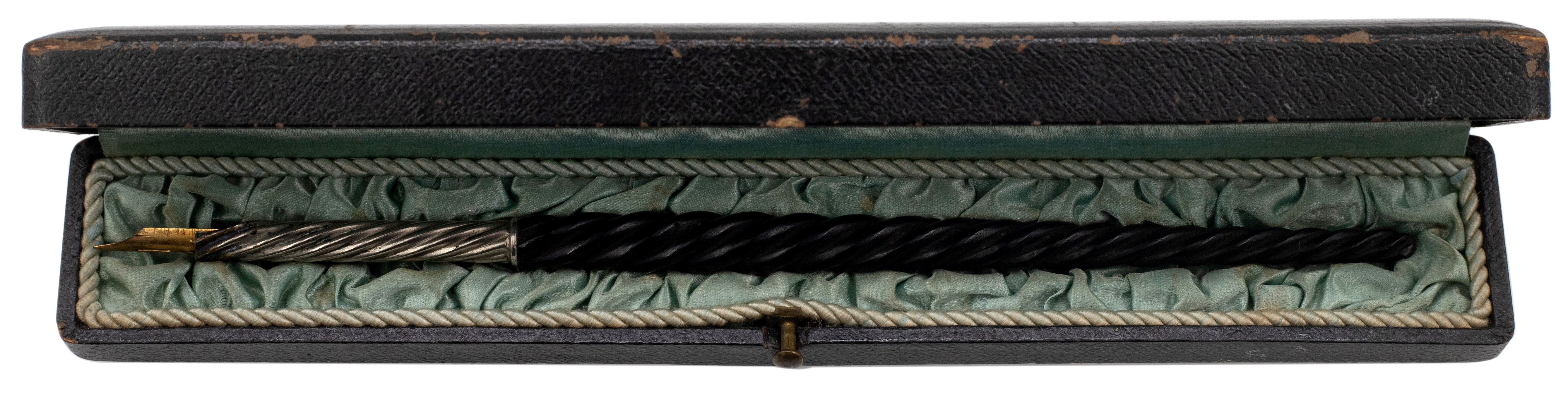 Great Britain, Pens and Writing Memorabilia, Silver & Ebony Dip Pen, c.1860, VGC