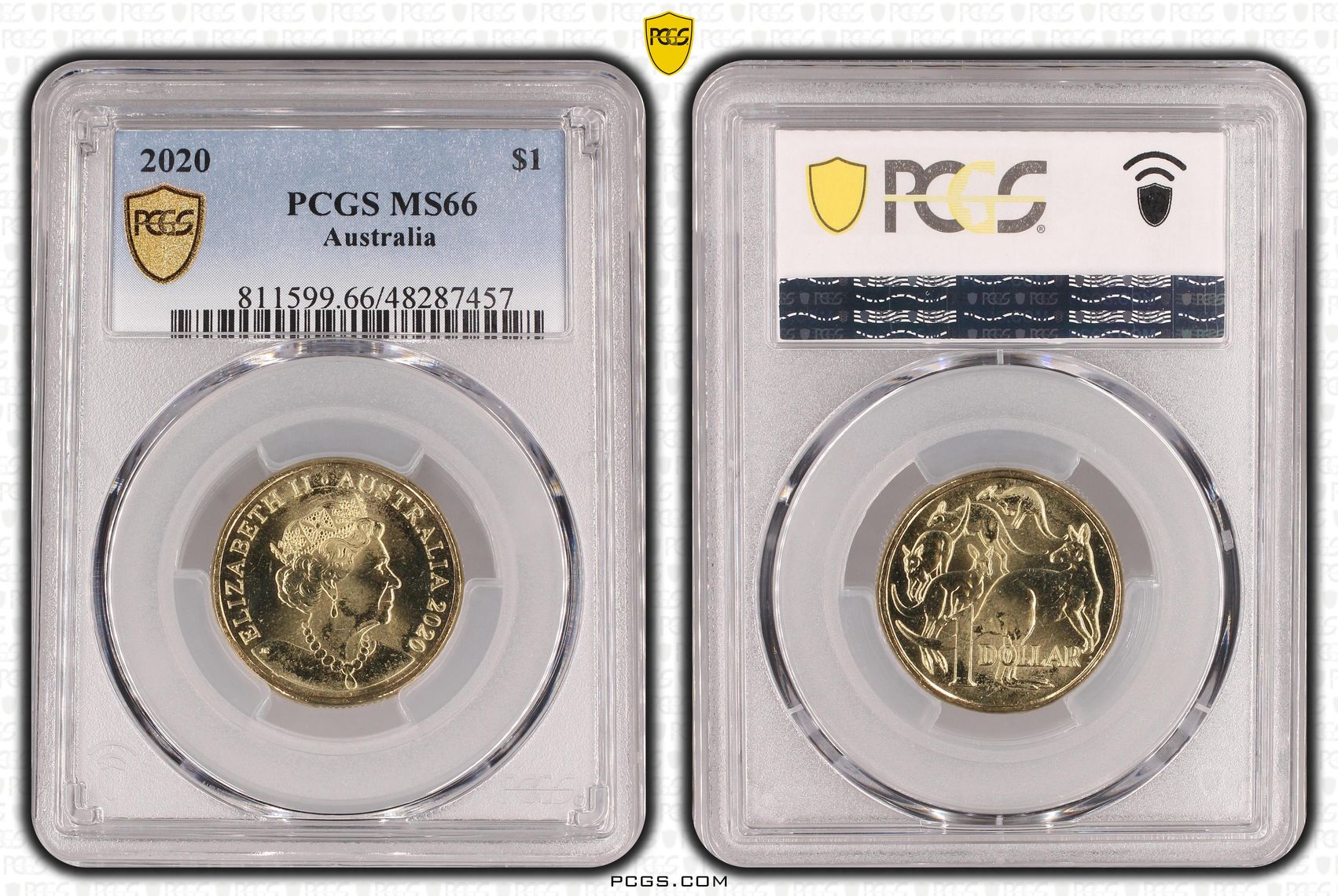 264 · Elizabeth II, One Dollar, 2020, PCGS MS66