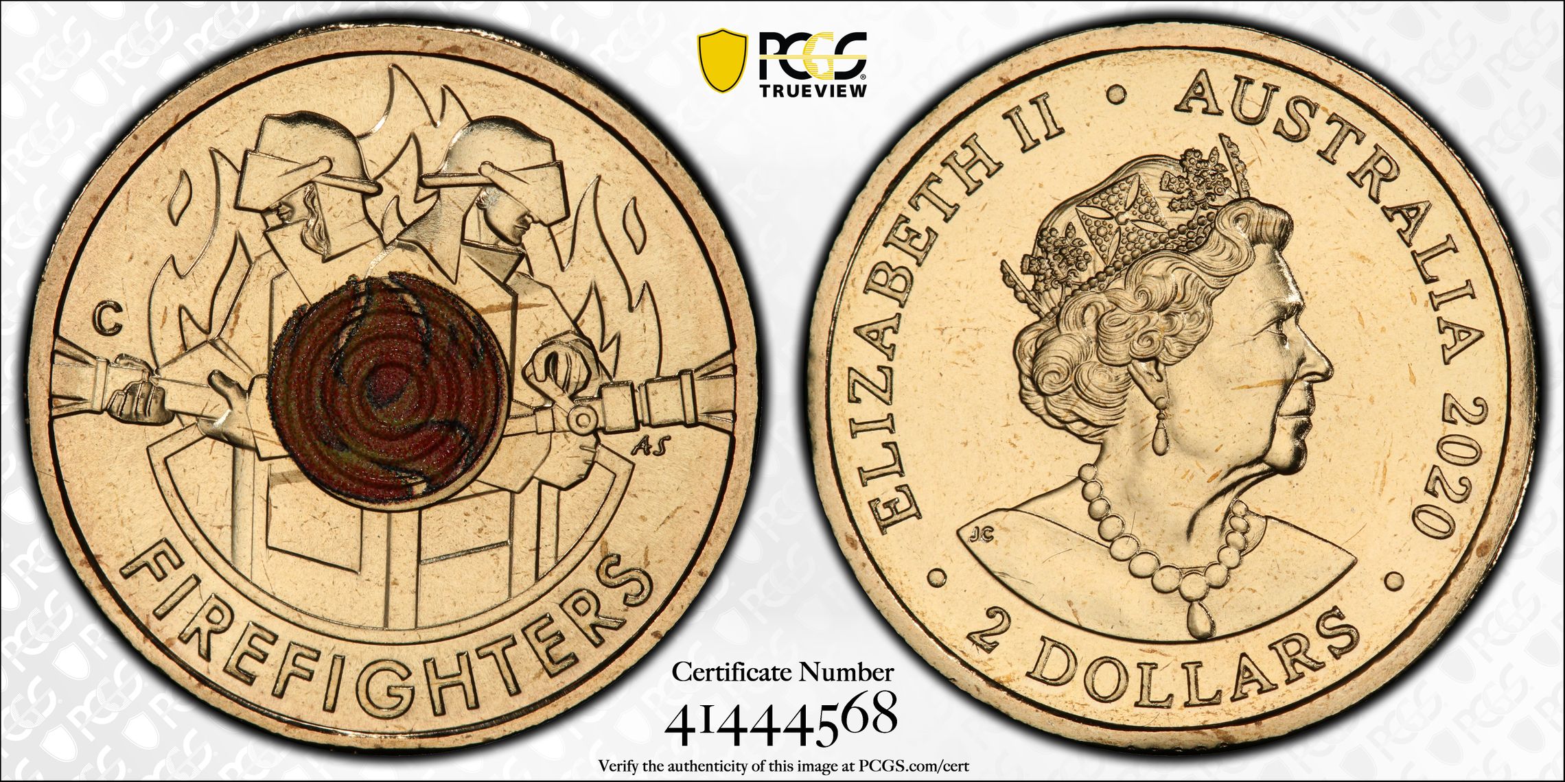 Firefighters Colorized, Two Dollar, 2020-C, PCGS MS67