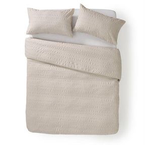 George Mason Seersucker Duvet Cover Set Pumice Stone Pumice Stone King 203 cm Standard|