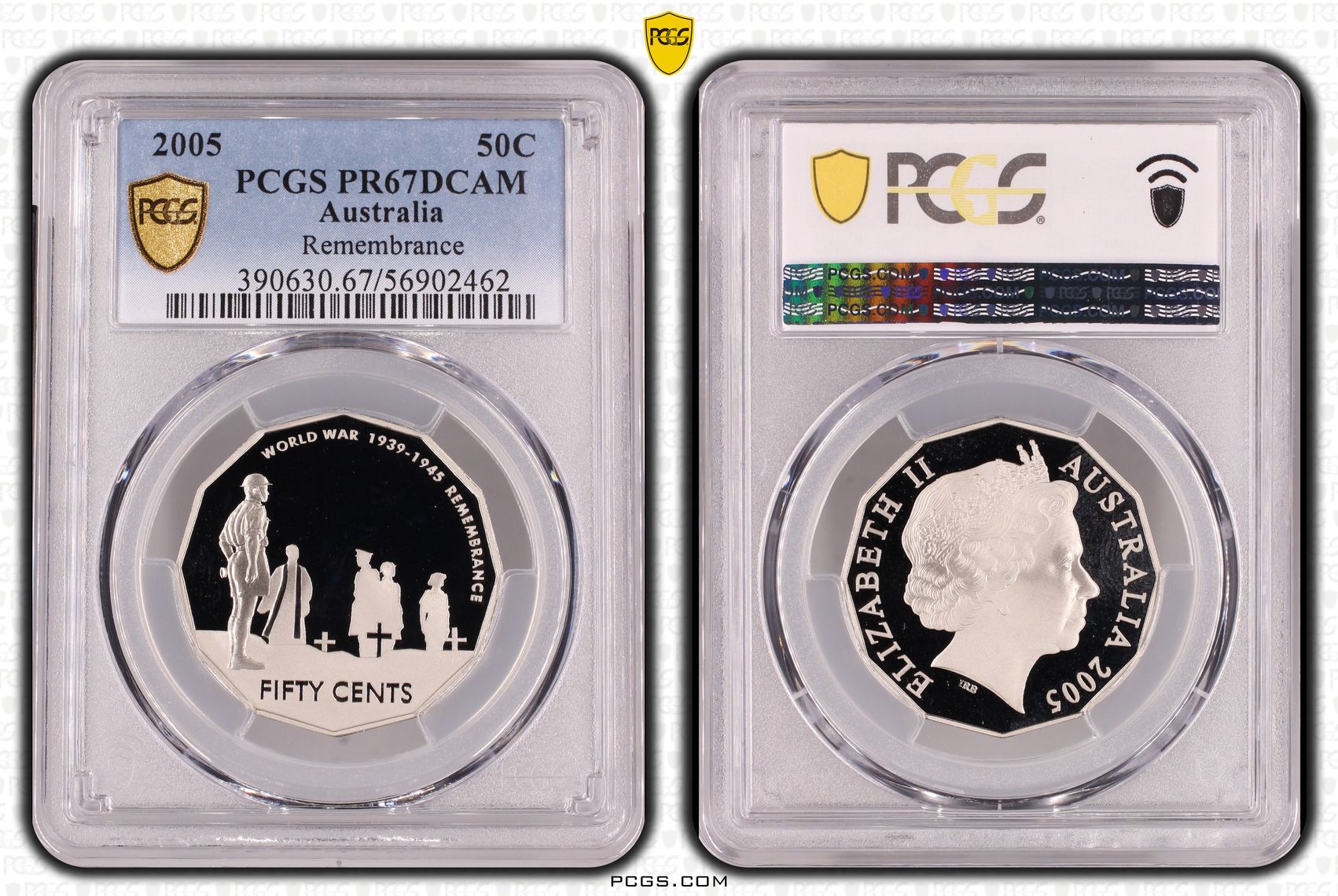 Remembrance, Fifty Cent, 2005, PCGS PR67DCAM