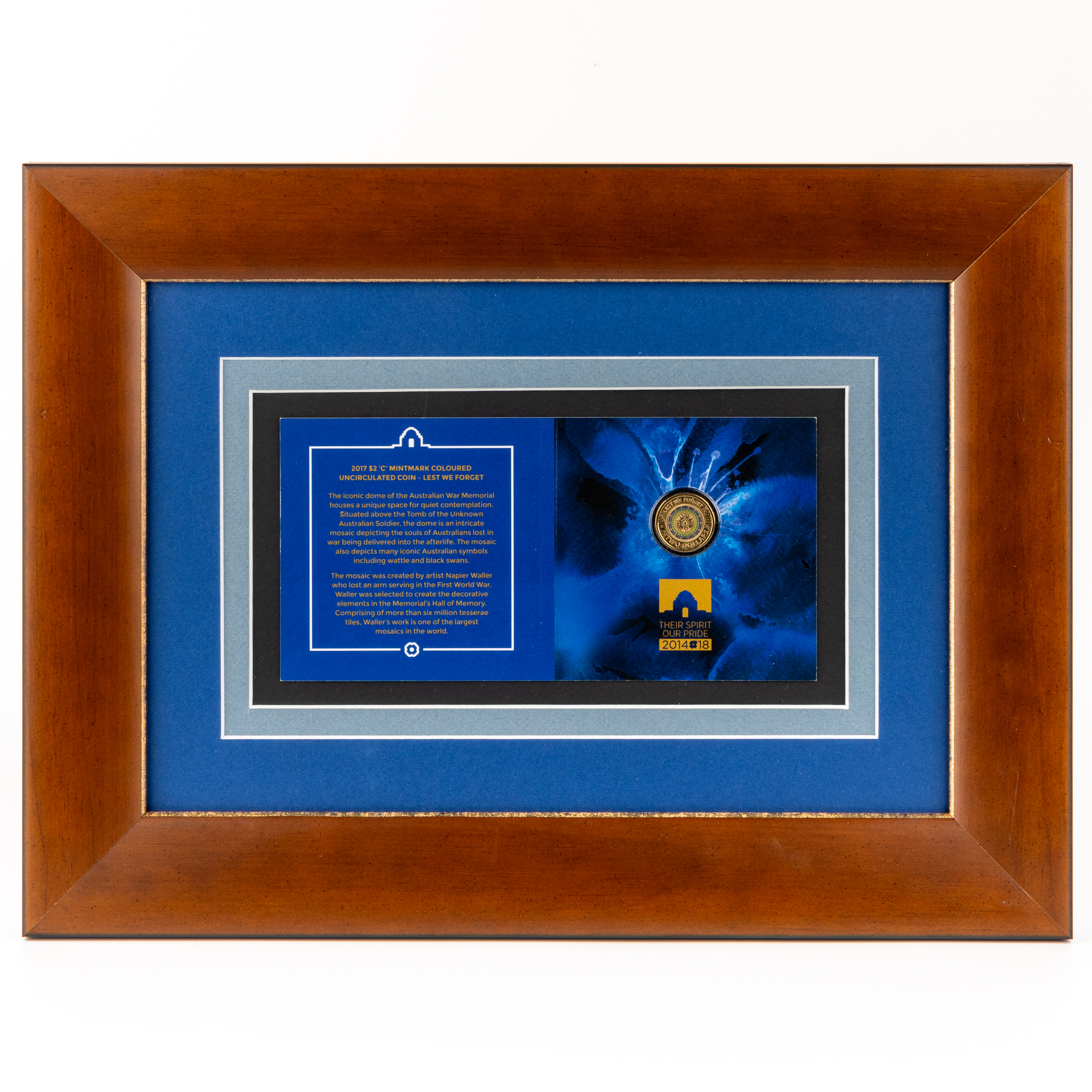 Elizabeth II, Framed Lest We Forget, Two Dollar, 2017-C, UNC