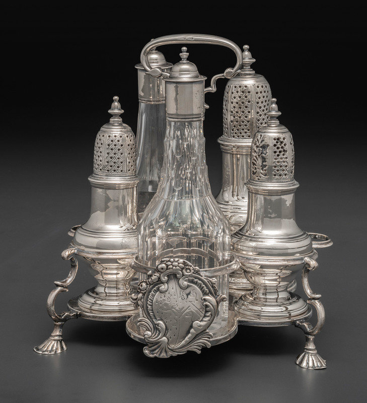 A George II Silver Cruet Set